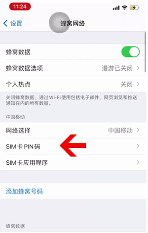 木垒苹果14维修网分享如何给iPhone14的SIM卡设置密码 